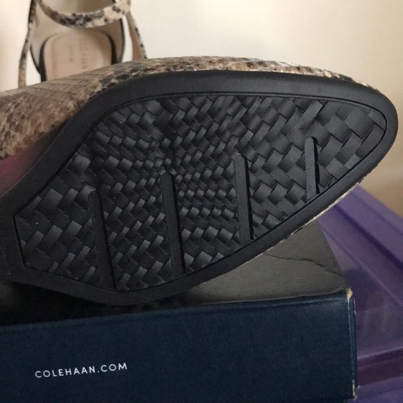 NWT Cole Haan Lea Snake Print Leather Ankle Strap - Picture 8 of 8